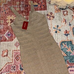 Guess Tan Halter Bodycon Mini Dress